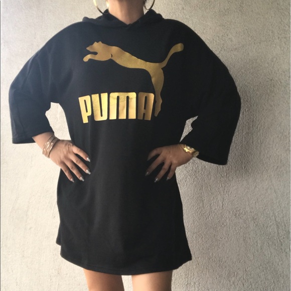 puma glam oversized hooded dress